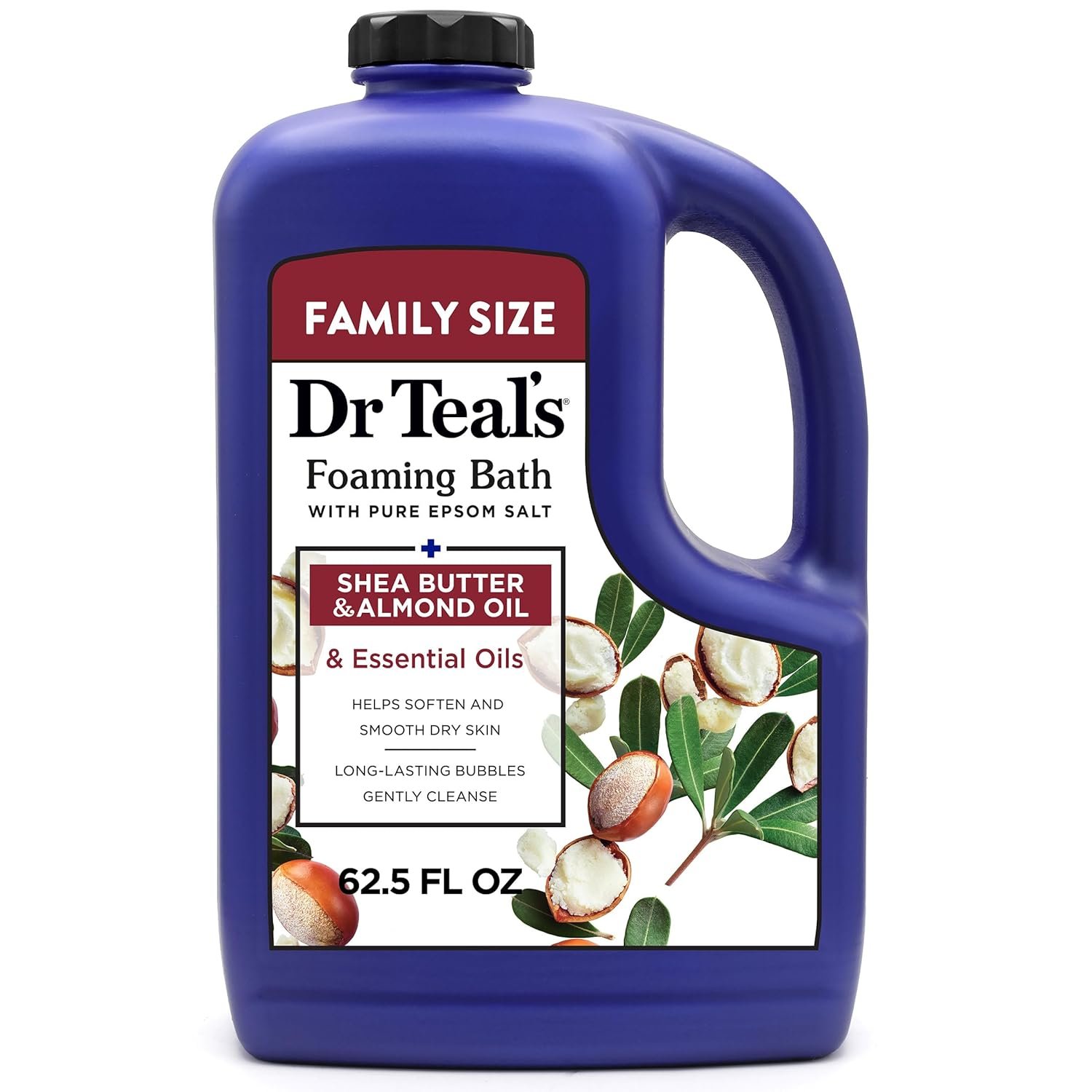 Dr Teal’s Foaming Bath with Pure Epsom Salt, Shea Butter & Almond Oil, 62.5 fl oz