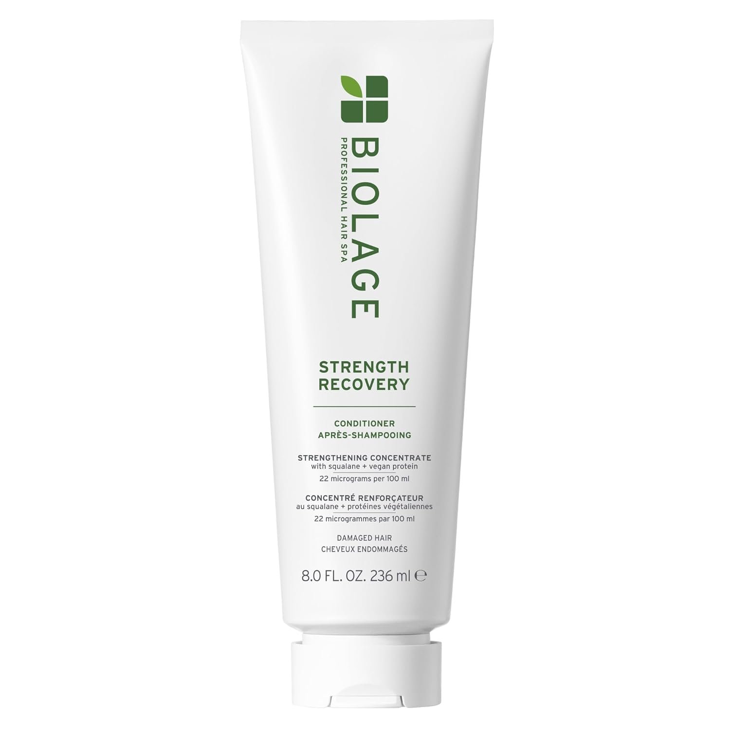 Biolage Strength Recovery Conditioner – Moisturizes & Strengthens Damaged Hair, Softness & Shine, Hydrates and Repairs Damaged Hair, With Olive Squalane & Vegan Proteins, Paraben-Free, Vegan
