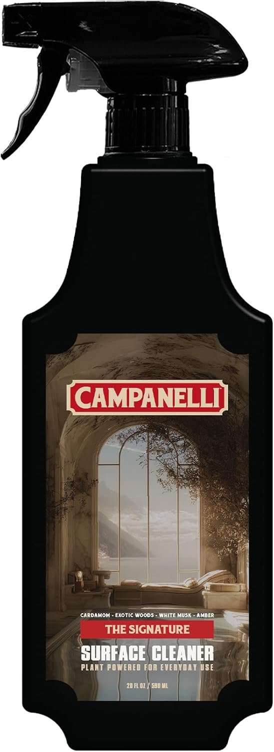 CAMPANELLI Plant-Powered Surface Cleaner – Luxury Fragrance-First Formula for Kitchen, Bathroom & Home – Non-Toxic, Food-Contact Safe, Eco-Friendly, 20 oz – The Signature Scent