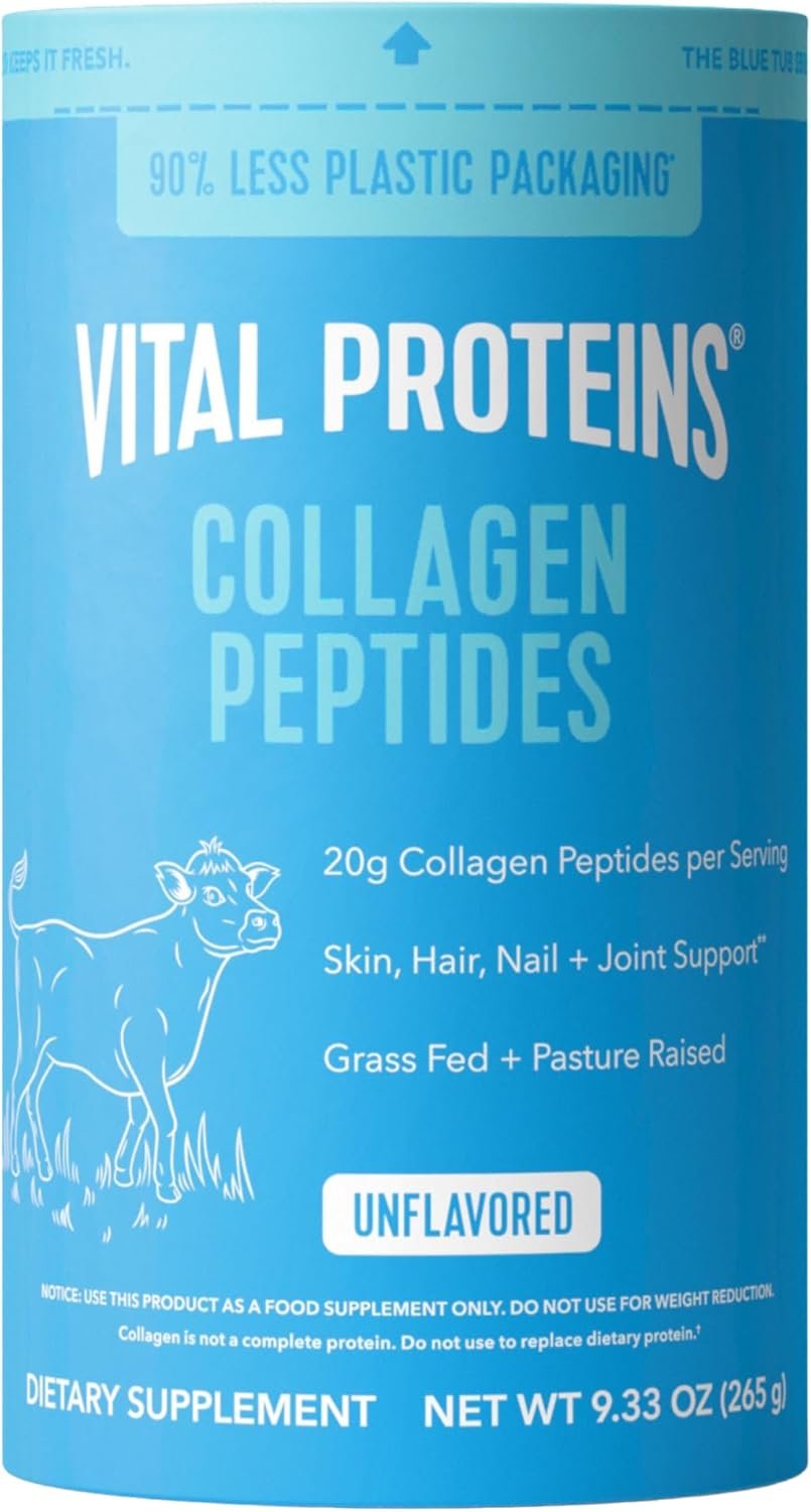 Vital Proteins Collagen Peptides Powder – Supports Hair, Nail, Skin, Bone & Joint Health, Unflavored, Collagen Protein 9.33 OZ
