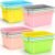 Dandat 16 Pcs Plastic Cubby Bins Book Bins for Classroom Library Scoop Front Stackable Toy Storage Tubs Containers for School Office Home Nursery Playroom Organization(Candy Color)