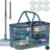 Gen 1 Large-Capacity Spin Mop and Bucket – for Big Homes & Deep Cleaning Days,4-Chamber System Separates Dirty & Clean Water, 2-GAL Heavy-Duty Design with Wheels & 6 Refill Mop Heads – Blue/Grey